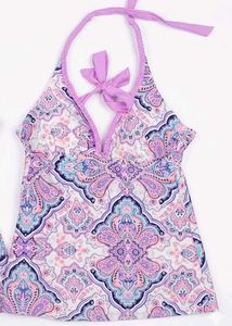 Print Halter Bikini Top