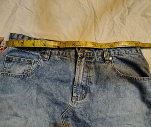 Blue Denim Mini Skirt