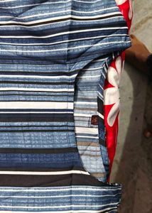 Black and white Striped Kurta top