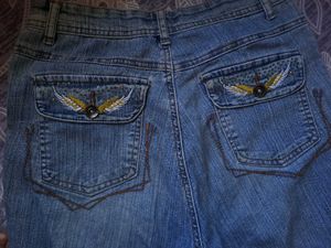 Embellished Y2KBlue Denim Jeans