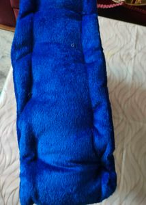 Vibrant Blue Velvet Tufted Floor Pillow