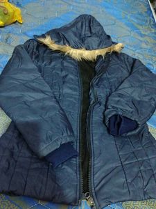 Blue Quilted Jacket