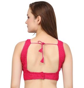 Vibrant Pink Embroidered Blouse