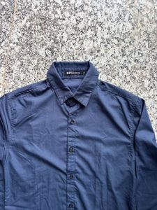 Classic Navy Blue Button-Up Shirt
