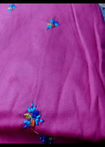 Glace Cotton Embroidery Suit