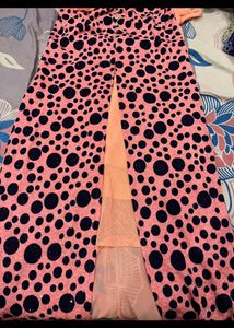 Peach Polka Dot Kurta ( Never Used)