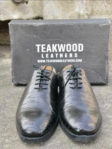 Teakwood Leathers Men’s Black Oxford Shoes