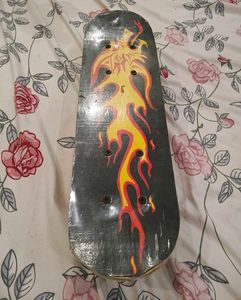 Flame Graphic Mini Skateboard for Kids &amp; Beginners