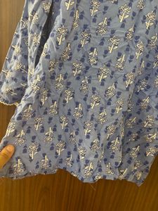 Blue Printed Corset Kurti