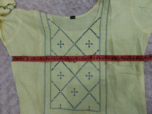 Lime Colored Kurti Festive Wear