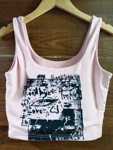 Cute Pink Graphic y2k Tank Top