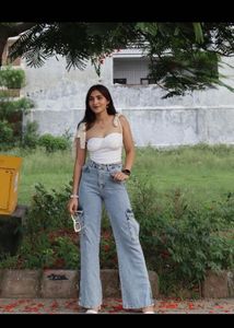 Wide Leg Denim Jeans