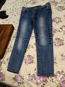 Striped top and Blue Jeans Set