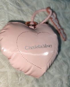 Charlotte Tilbury Heart Key Charm Cushion Pouch