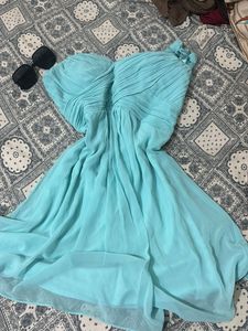 Elegant Teal Embellished Gown