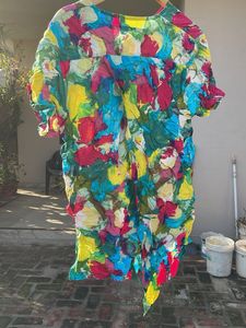 Vibrant Floral Print Button-Up Top