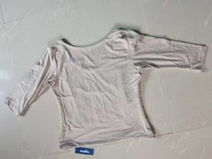 Soft Beige 3/4 Sleeve Top