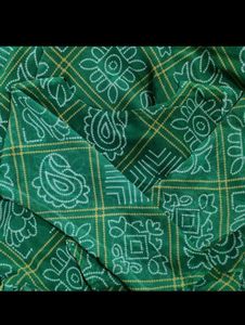 green bandhani gown