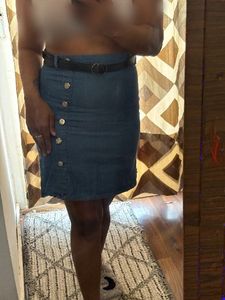 Sale!!! Denim Button-Front Mini Skirt