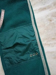 Green Track Pants with Yellow Stripes