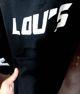 Stylish Black Distressed Damage Sweatpants