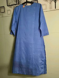 pinterest Blue Cotton embroidery Kurta
