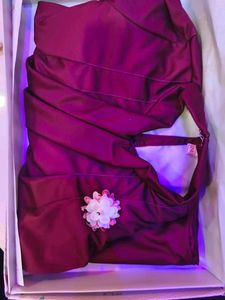 Beautiful Maroon Dress for Girls