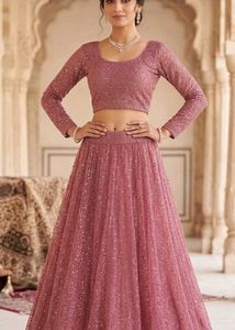 Price drop🩷Pink Sequin Embellished Lehenga set