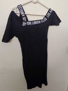 Black Shein Bodycon Off Shoulder Dress