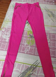 Pink Casual Trousers