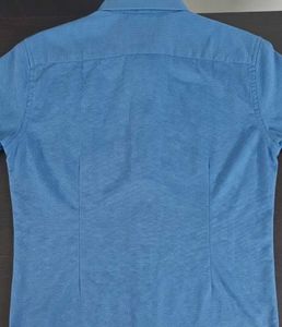 Men's Premium Blue Textured Shirt