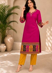 Beautiful Pink Kurti/ kurta for women