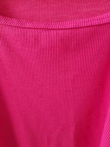 Vibrant Pink Cropped Ribbed Top
