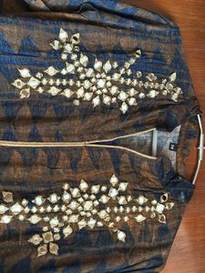 mirror work, long dress