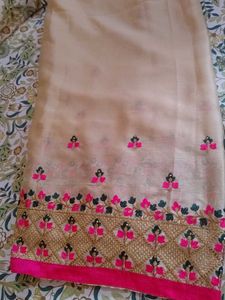 Elegant Embroidered Saree