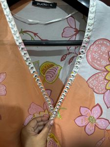 Orange Floral shrug