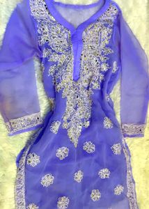 Embellished Lavender Kurti with Inner🌸✨
