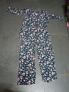 Floral Print Night Suit Set