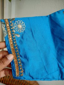 Beautiful Blue Embroidered Blouse