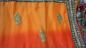 Elegant Ombre Saree with Embroidery