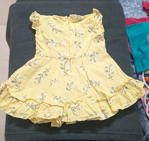 Cute Yellow Floral Dress