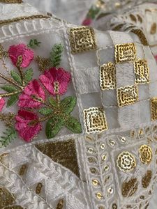 Cream Embroidered Anarkali Kurti
