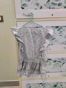 Chic Floral Print Smocked Waist Top