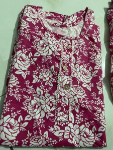 Vibrant Floral Print Kurta Set