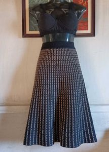 Patterned Midi Skirt