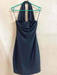 Black Halter Neck Mini Dress