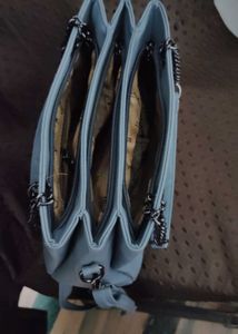 Sky Blue Chain Shoulder Bag