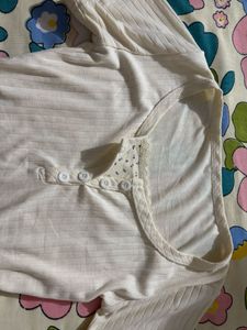 Ribbed Button-Up Cropped Top