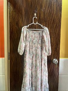 34 bust Chic Floral Print Maxi Dress women’s