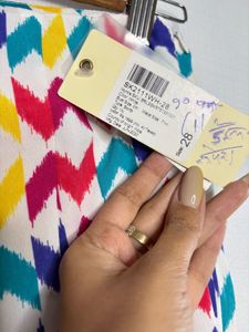 Colorful Patterned Midi Skirt